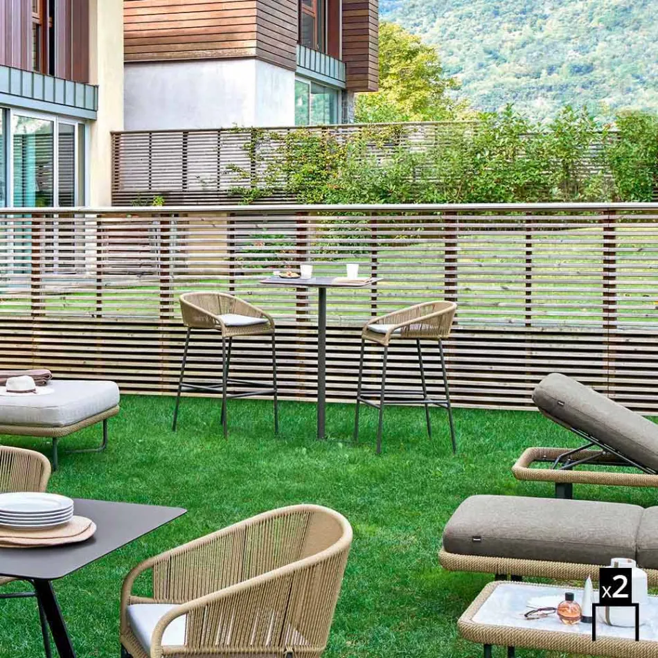 Varaschin Cricket scaun top design modern gradina, 2 piese Viadurini