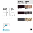 Varaschin Cricket scaun top design modern gradina, 2 piese Viadurini