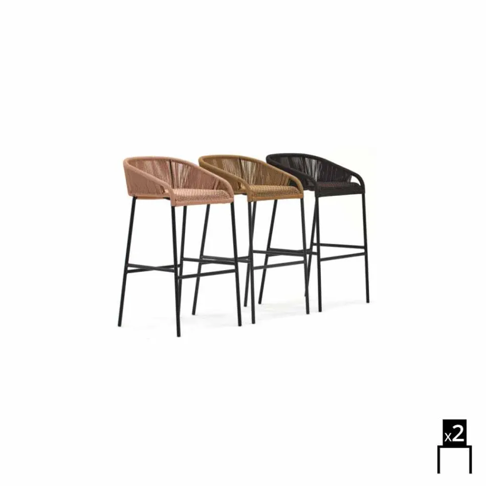 scaun Varaschin Cricket moderne de aluminiu gradina, 2 piese Viadurini