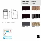 scaun Varaschin Cricket moderne de aluminiu gradina, 2 piese Viadurini