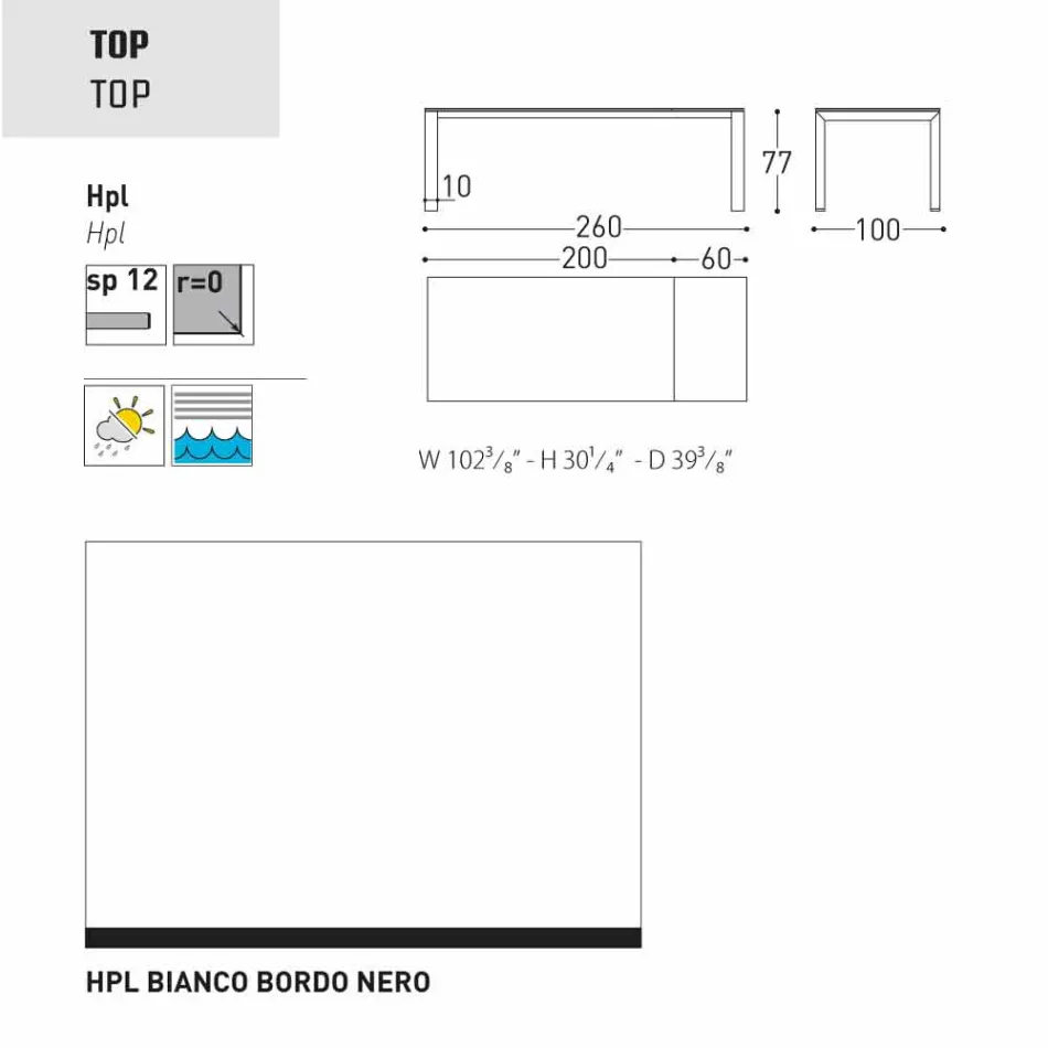 Varaschin Dolmen masă de grădină extensibilă de până la 380 cm Viadurini