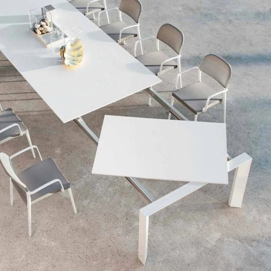 Varaschin Dolmen masă de grădină extensibilă de până la 380 cm Viadurini