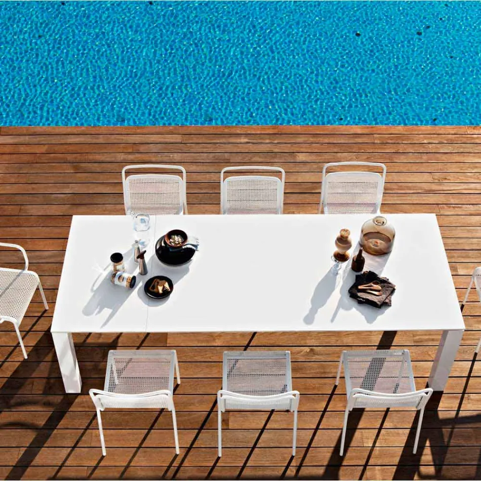 Varaschin Dolmen masă de grădină extensibilă de până la 380 cm Viadurini