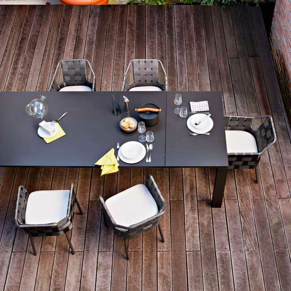 Varaschin Dolmen masă de grădină extensibilă de până la 380 cm Viadurini