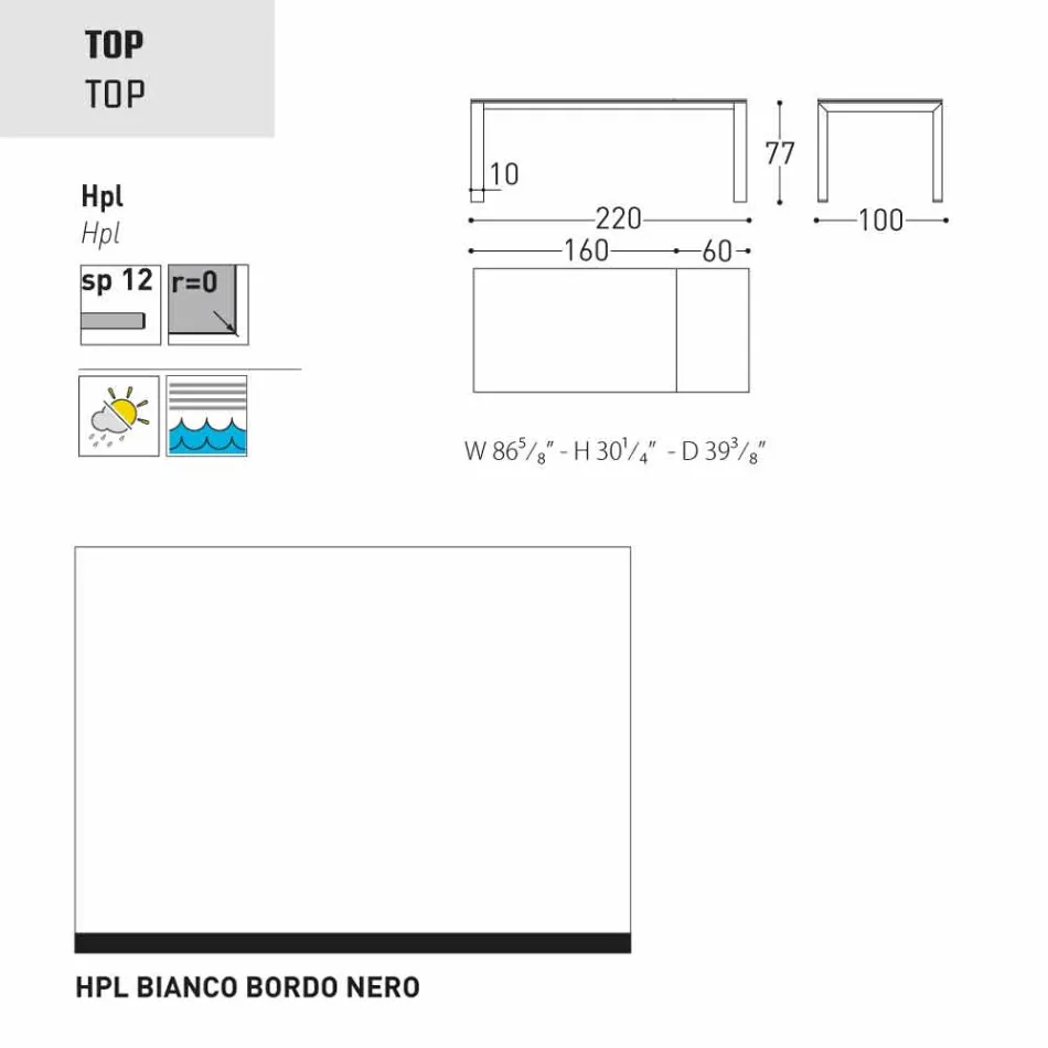 Varaschin Dolmen masă de grădină extensibilă de până la 380 cm Viadurini