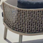 Varaschin Emma modern, cu două locuri, canapea de grădină tapițată Viadurini