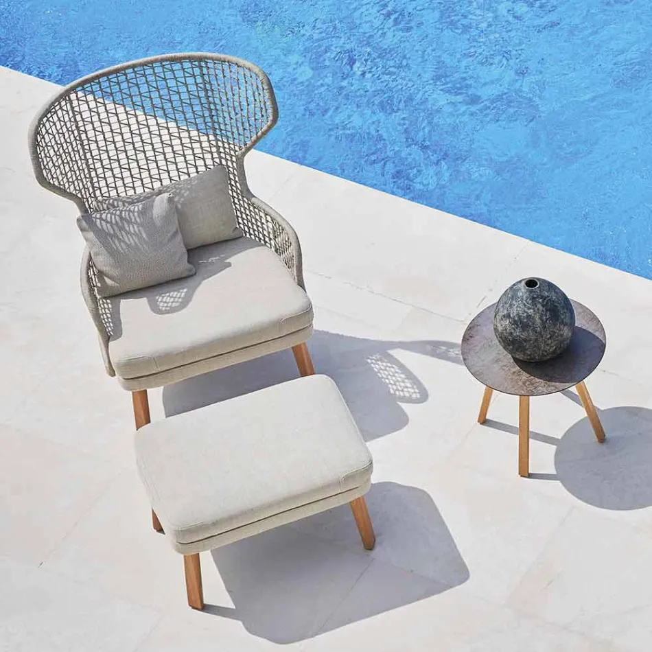 Varaschin Emma designer de picioare în aer liber în țesături tapiterie Viadurini