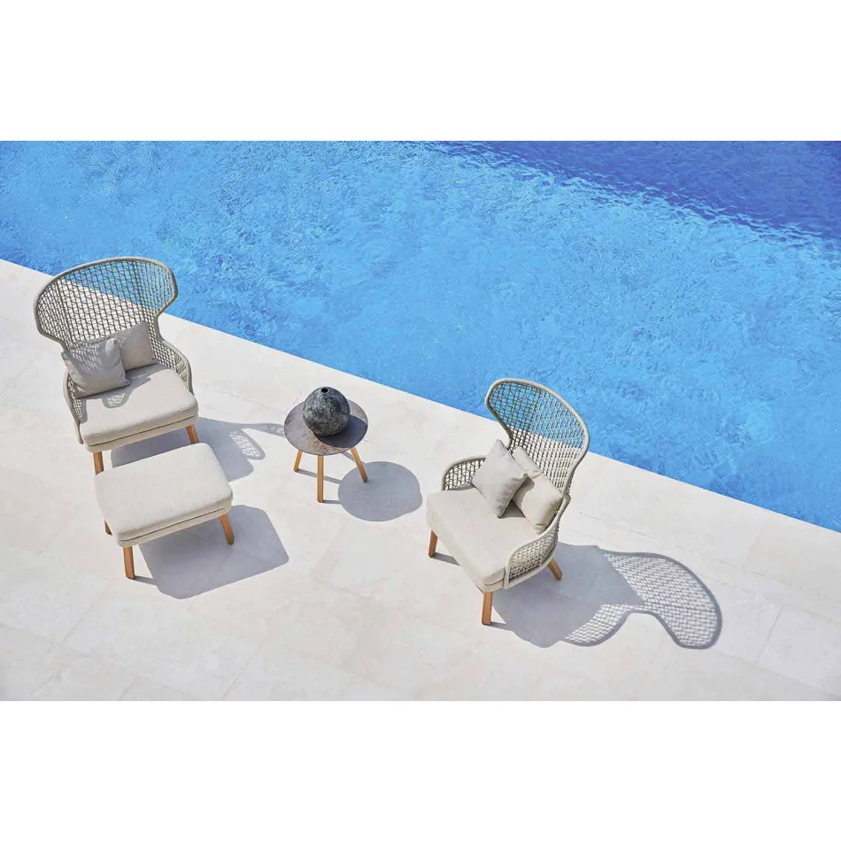 Varaschin Emma designer de picioare în aer liber în țesături tapiterie Viadurini