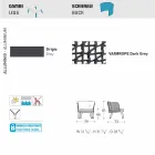 Varaschin Emma fotoliu exterioară tapițat în metal și țesătură Viadurini