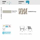 Varaschin Emma fotoliu de gradina tapițat în țesături și metal Viadurini