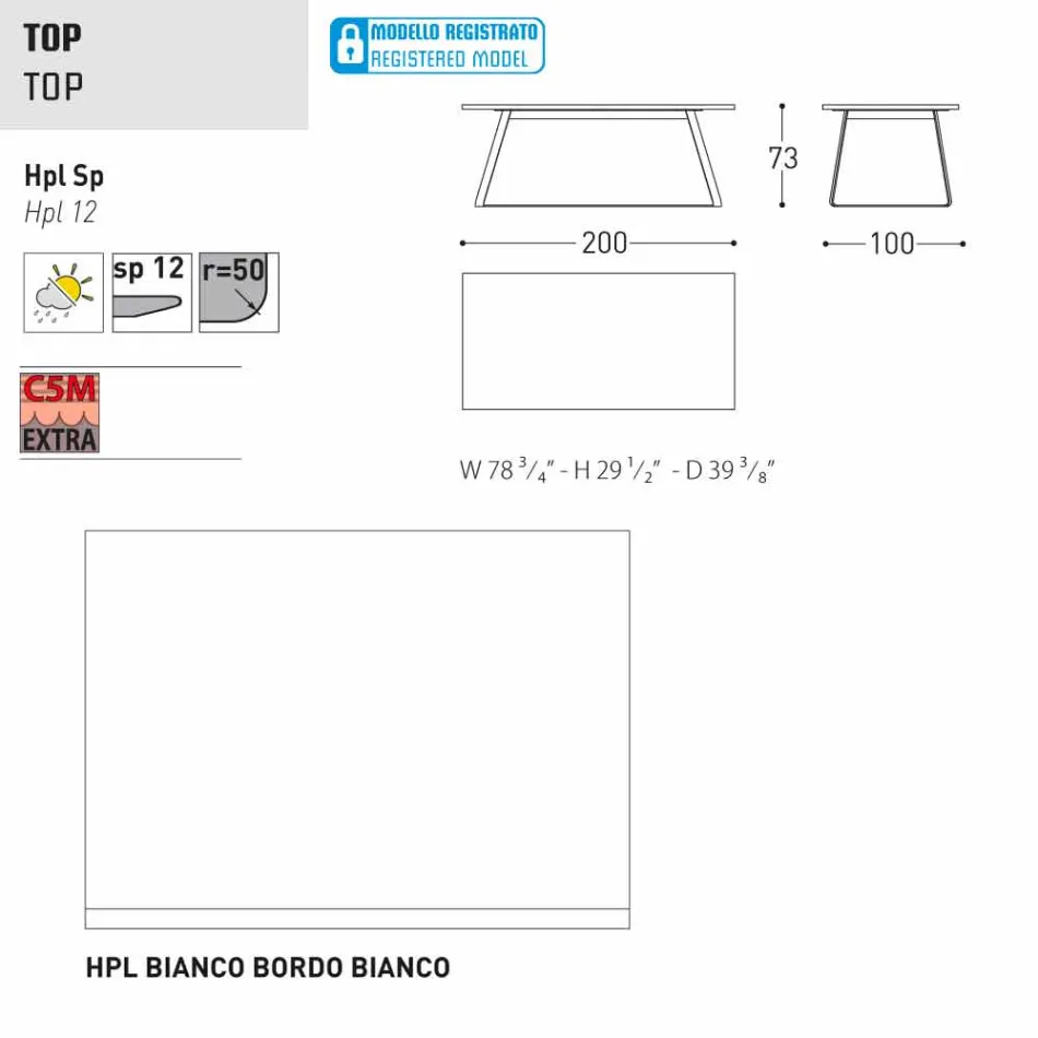 Varaschin Kolonaki masă de grădină modernă în diferite dimensiuni Viadurini