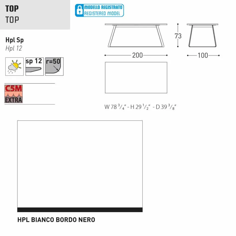 Varaschin Kolonaki masă de grădină modernă în diferite dimensiuni Viadurini