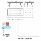 Varaschin Link masă de grădină de masă cu picioare din lemn de tec, H65 cm Viadurini