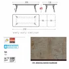 Varaschin Link masă de grădină de masă cu picioare din lemn de tec, H65 cm Viadurini