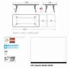 Varaschin Link masă de grădină de masă cu picioare din lemn de tec, H65 cm Viadurini