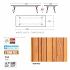 Varaschin Link tabel H grădină 65 cm extensibil până la 350 cm Viadurini