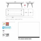 Varaschin Link tabel H grădină 65 cm extensibil până la 350 cm Viadurini