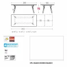 Varaschin Link tabel extensie grădină cu picioare din lemn de tec, H75 cm Viadurini