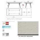 Varaschin Link tabel extensie grădină cu picioare din lemn de tec, H75 cm Viadurini