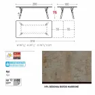 Varaschin Link tabel extensie grădină cu picioare din lemn de tec, H75 cm Viadurini