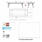 Varaschin Link tabel extensie grădină cu picioare din lemn de tec, H75 cm Viadurini