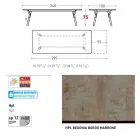 Varaschin Link tabel extensie grădină cu picioare din lemn de tec, H75 cm Viadurini