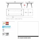 Varaschin Link tabel extensie grădină cu picioare din lemn de tec, H75 cm Viadurini