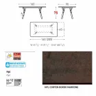 Varaschin Link tabel extensie grădină cu picioare din lemn de tec, H75 cm Viadurini