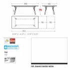 Varaschin Link tabel extensie grădină cu picioare din lemn de tec, H75 cm Viadurini