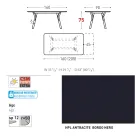 Masa de gradina extensibila Varaschin Link design modern, H 73,2 cm Viadurini