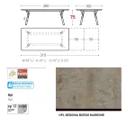 Masa de gradina extensibila Varaschin Link design modern, H 73,2 cm Viadurini