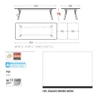 Masa de gradina extensibila Varaschin Link design modern, H 73,2 cm Viadurini