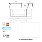 Masa de gradina extensibila Varaschin Link design modern, H 73,2 cm Viadurini