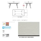 Masa de gradina extensibila Varaschin Link design modern, H 73,2 cm Viadurini