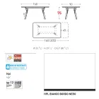 Masa de gradina extensibila Varaschin Link design modern, H 73,2 cm Viadurini