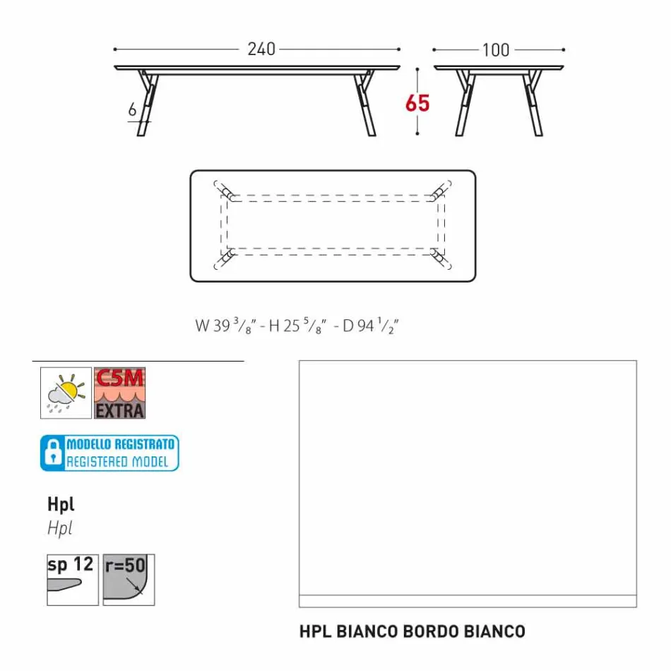 Varaschin Link masa de gradina cu picioare din lemn de tec, H 65 cm Viadurini