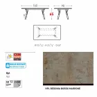 Varaschin Link masa de gradina cu picioare din lemn de tec, H 65 cm Viadurini