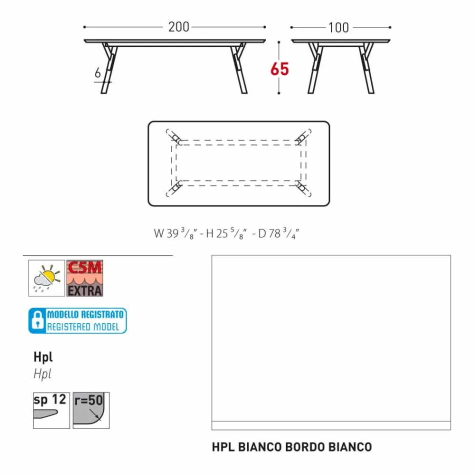 Varaschin Link masa de gradina cu picioare din lemn de tec, H 65 cm Viadurini