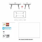 Varaschin Link masa de gradina cu picioare din lemn de tec, H 75 cm Viadurini