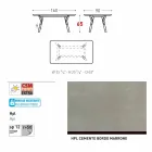 Varaschin Link masa de gradina cu picioare din lemn de tec, H 75 cm Viadurini