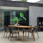 Varaschin Link masa de gradina cu picioare din lemn de tec, H 75 cm Viadurini