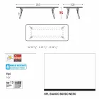 Varaschin Link masa de gradina cu picioare din lemn de tec, H 75 cm Viadurini