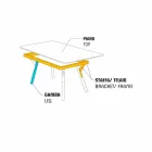 Varaschin Link lemn de tec mese de grădină de masă H 75 cm Viadurini