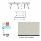 Varaschin Link grădină masă fixă ​​sau H interior 75 cm Viadurini