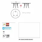 Legătură Varaschin Masă rotundă în aer liber cu picioare din lemn de tec, H 65cm Viadurini