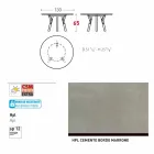 Legătură Varaschin Masă rotundă în aer liber cu picioare din lemn de tec, H 65cm Viadurini