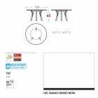 Legătură Varaschin Masă rotundă în aer liber cu picioare din lemn de tec, H 65cm Viadurini