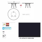 Tabel Varaschin Link-uri rotundă pentru design modern interior / exterior, H 65 cm Viadurini