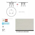 Tabel Varaschin Link-uri rotundă pentru design modern interior / exterior, H 65 cm Viadurini