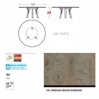 Tabel Varaschin Link-uri rotundă pentru design modern interior / exterior, H 65 cm Viadurini